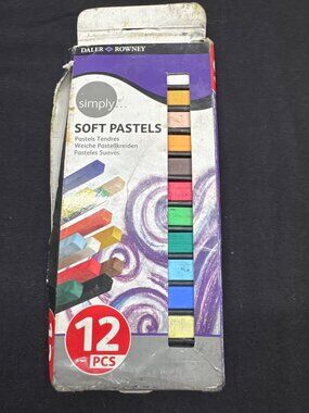 Daler Rowney Simply Soft Pastels 12-Piece Set Assorted Colors Chalk Art Supplies